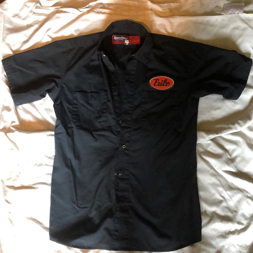 Black Men's EXILE Casual Button Down Shirt